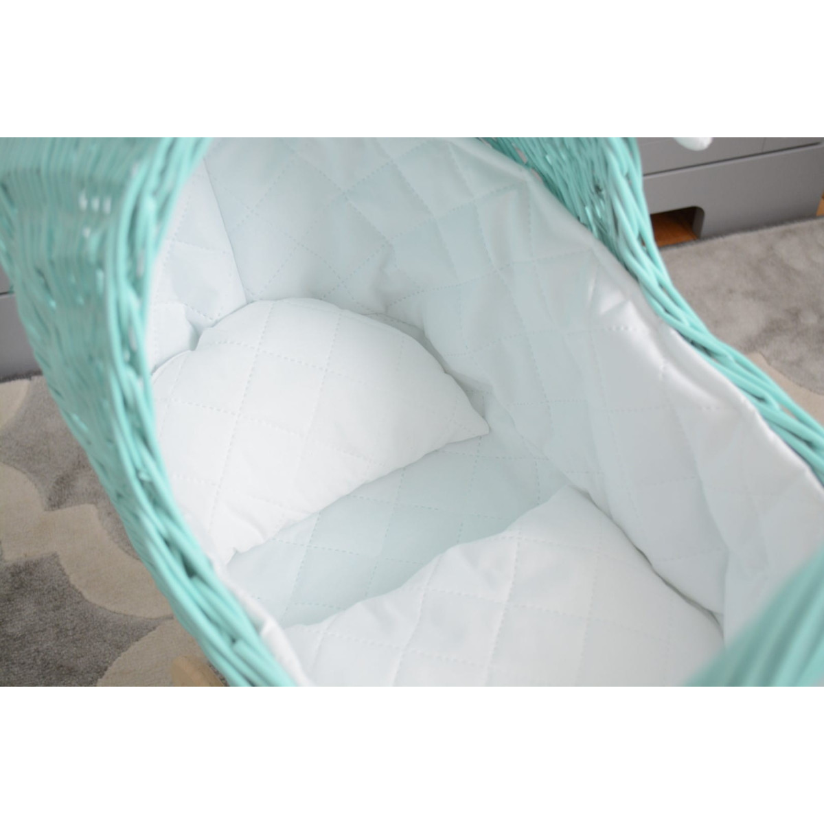 Tarcătură turcoaz pentru păpuși, țesută manual