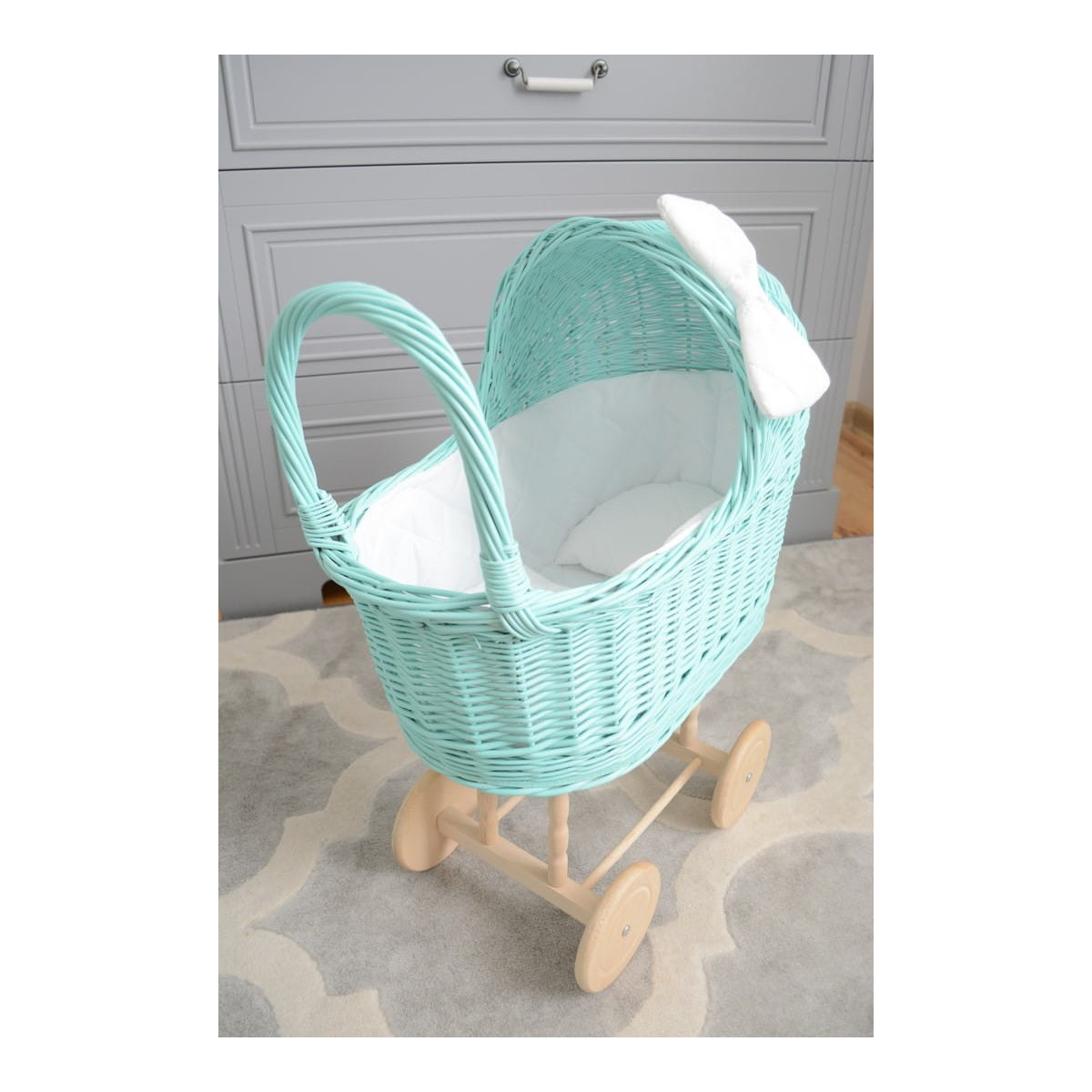 Tarcătură turcoaz pentru păpuși, țesută manual