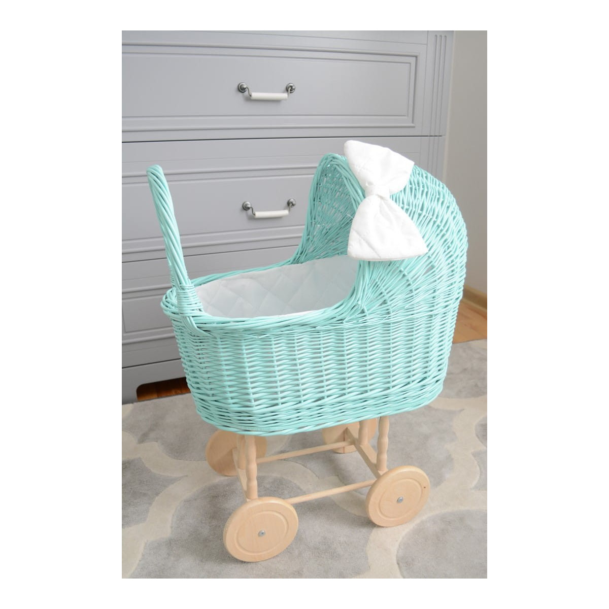 Tarcătură turcoaz pentru păpuși, țesută manual