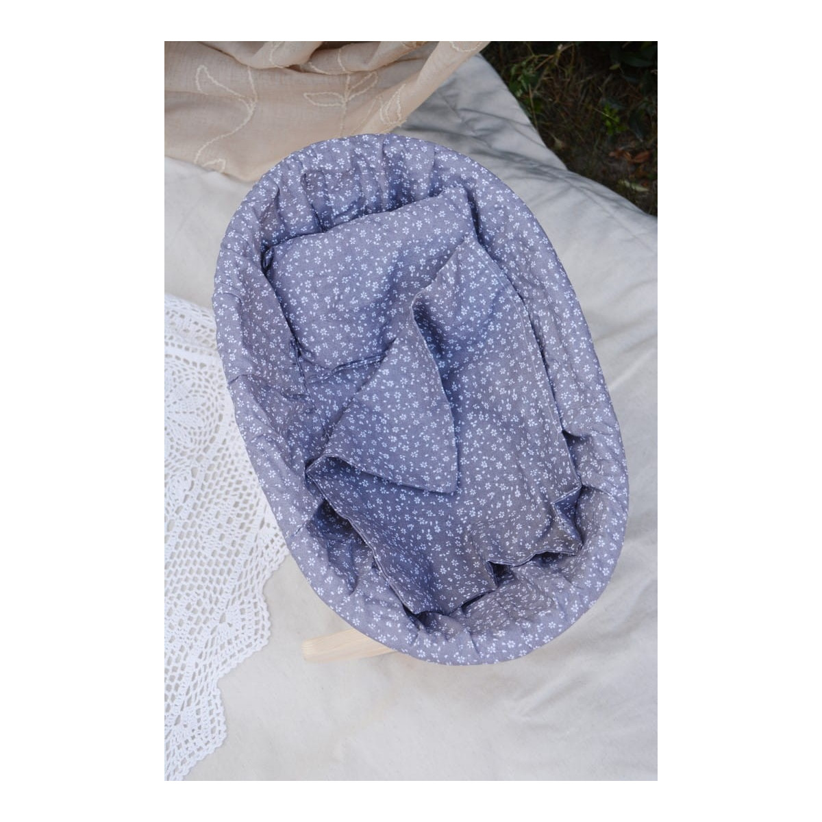 Rucă handmade și împletită leagăn pentru copii