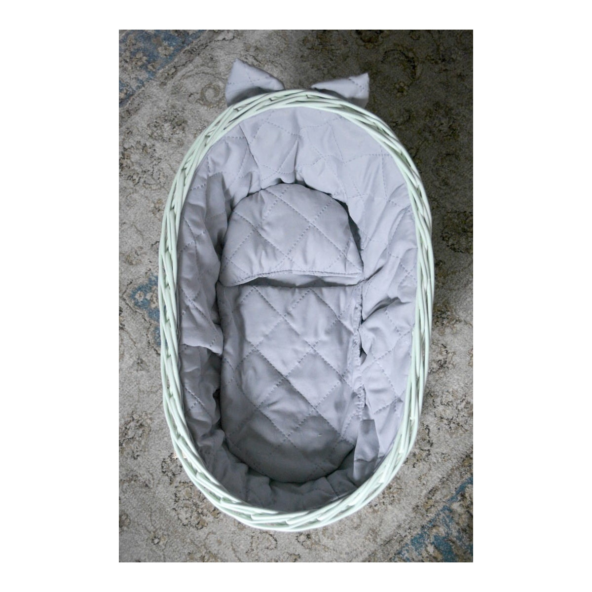 Unică leagănă pentru păpuși, împletită manual