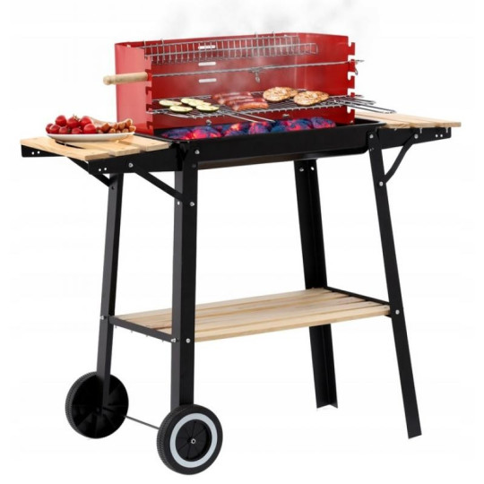 Grătar de grădină cu rafturi