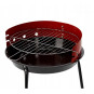 Grătar rotund de grădină pe cărbune de culoare roșie 41x33,5x46,5 cm