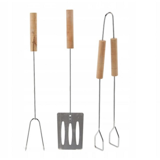 Grătar de camping portabil cu accesorii 44x23x48 cm