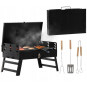 Grătar de camping portabil cu accesorii 44x23x48 cm