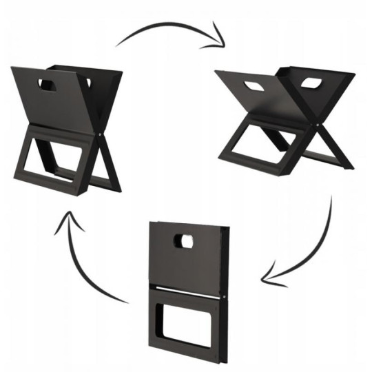 Grătar turistic pliabil 46x30x30 cm