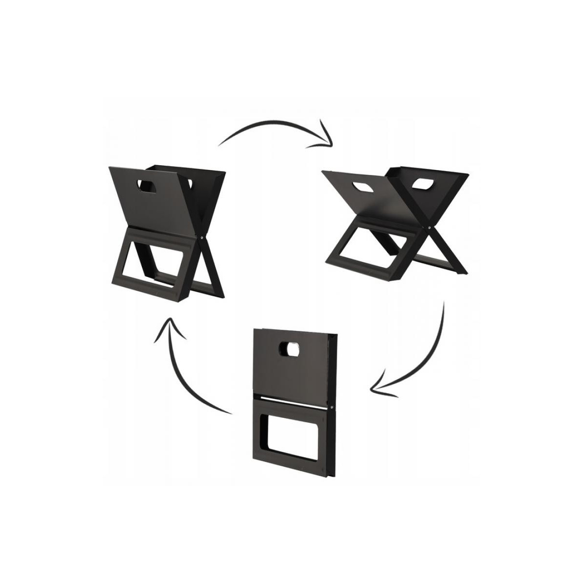 Grătar turistic pliabil 46x30x30 cm