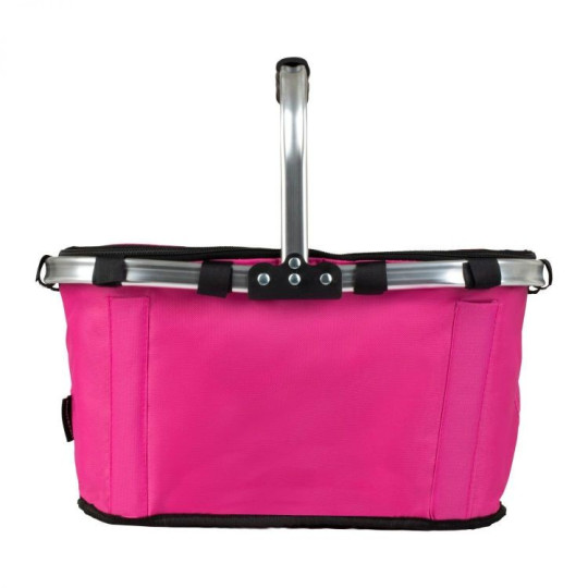 Coș de picnic pliabil de culoare roz
