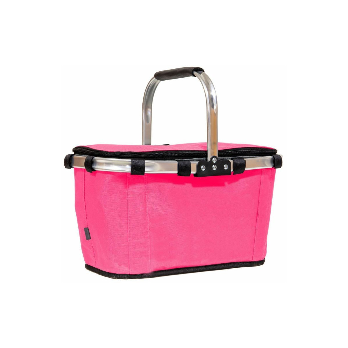 Coș de picnic pliabil de culoare roz