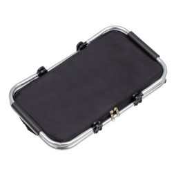 Coș de cumpărături de culoare neagră cu fermoar