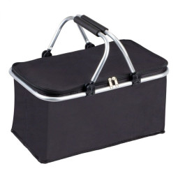 Coș de cumpărături de culoare neagră cu fermoar