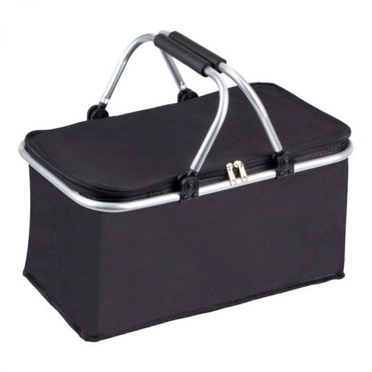 Coș de cumpărături de culoare neagră cu fermoar