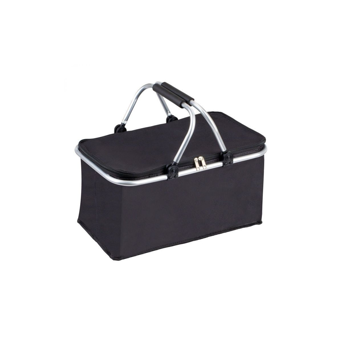 Coș de cumpărături de culoare neagră cu fermoar