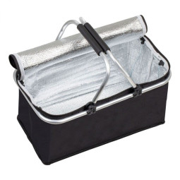 Coș de cumpărături de culoare neagră cu fermoar