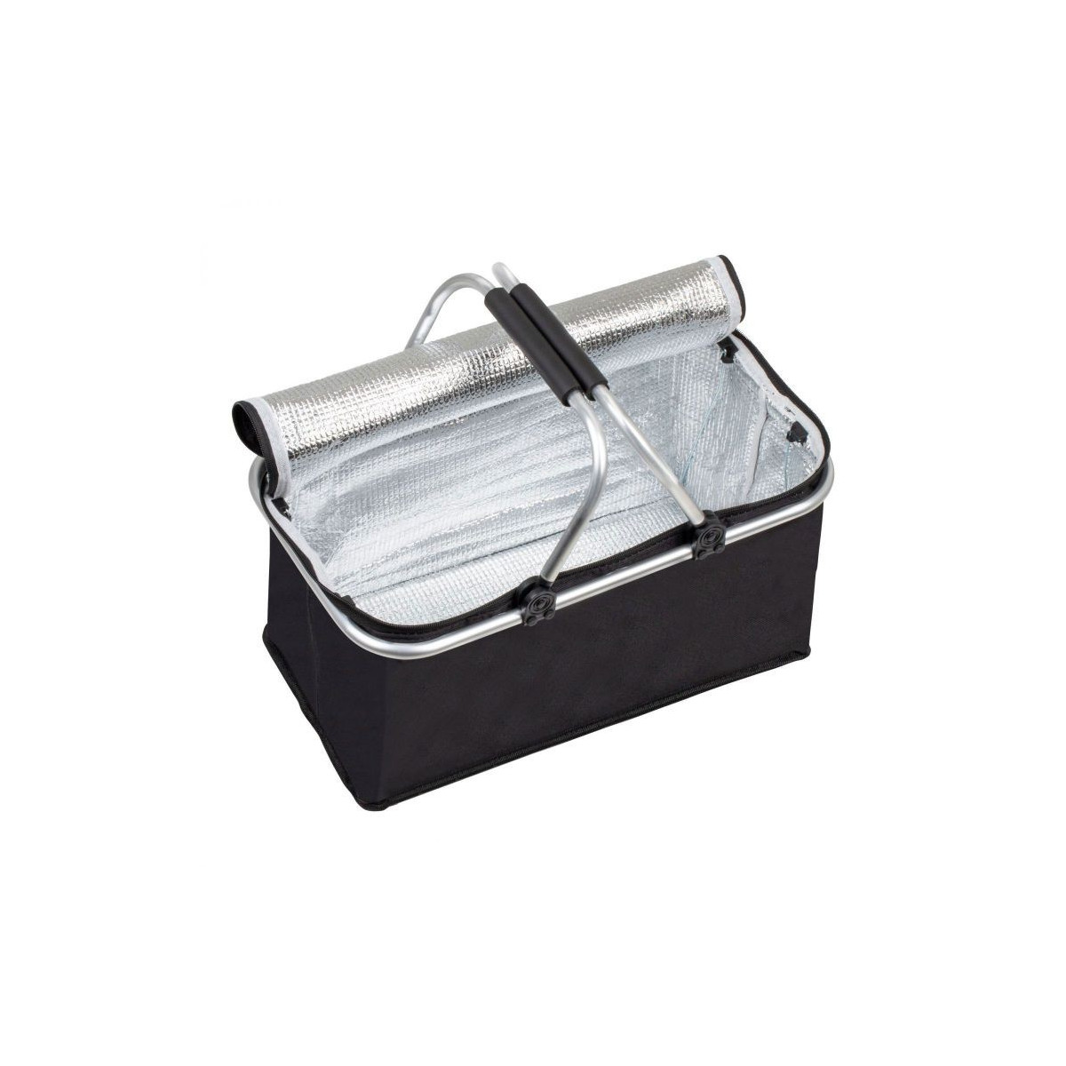 Coș de cumpărături de culoare neagră cu fermoar