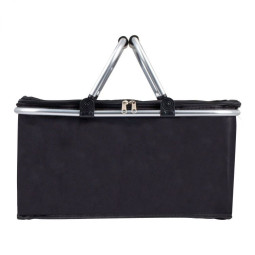 Coș de cumpărături de culoare neagră cu fermoar