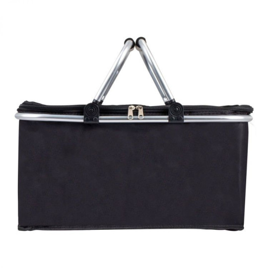 Coș de cumpărături de culoare neagră cu fermoar