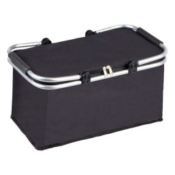 Coș de cumpărături de culoare neagră cu fermoar