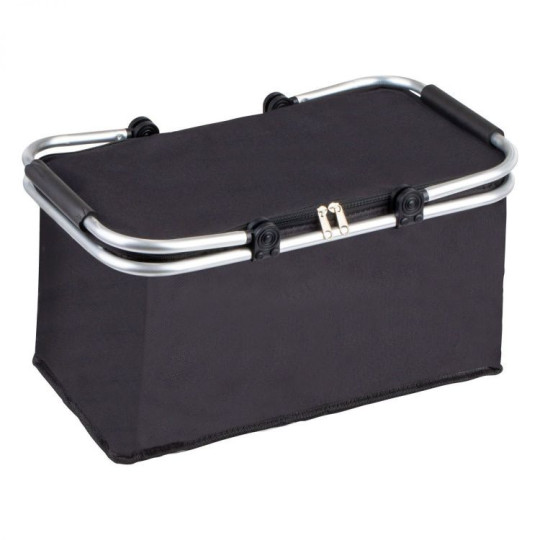 Coș de cumpărături de culoare neagră cu fermoar