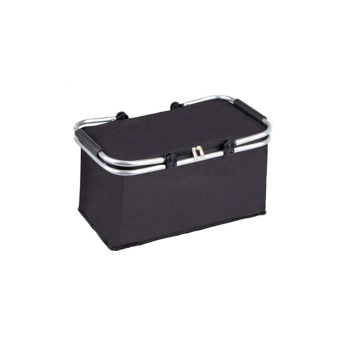 Coș de cumpărături de culoare neagră cu fermoar