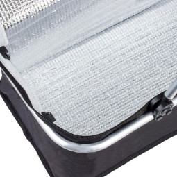 Coș de cumpărături de culoare neagră cu fermoar