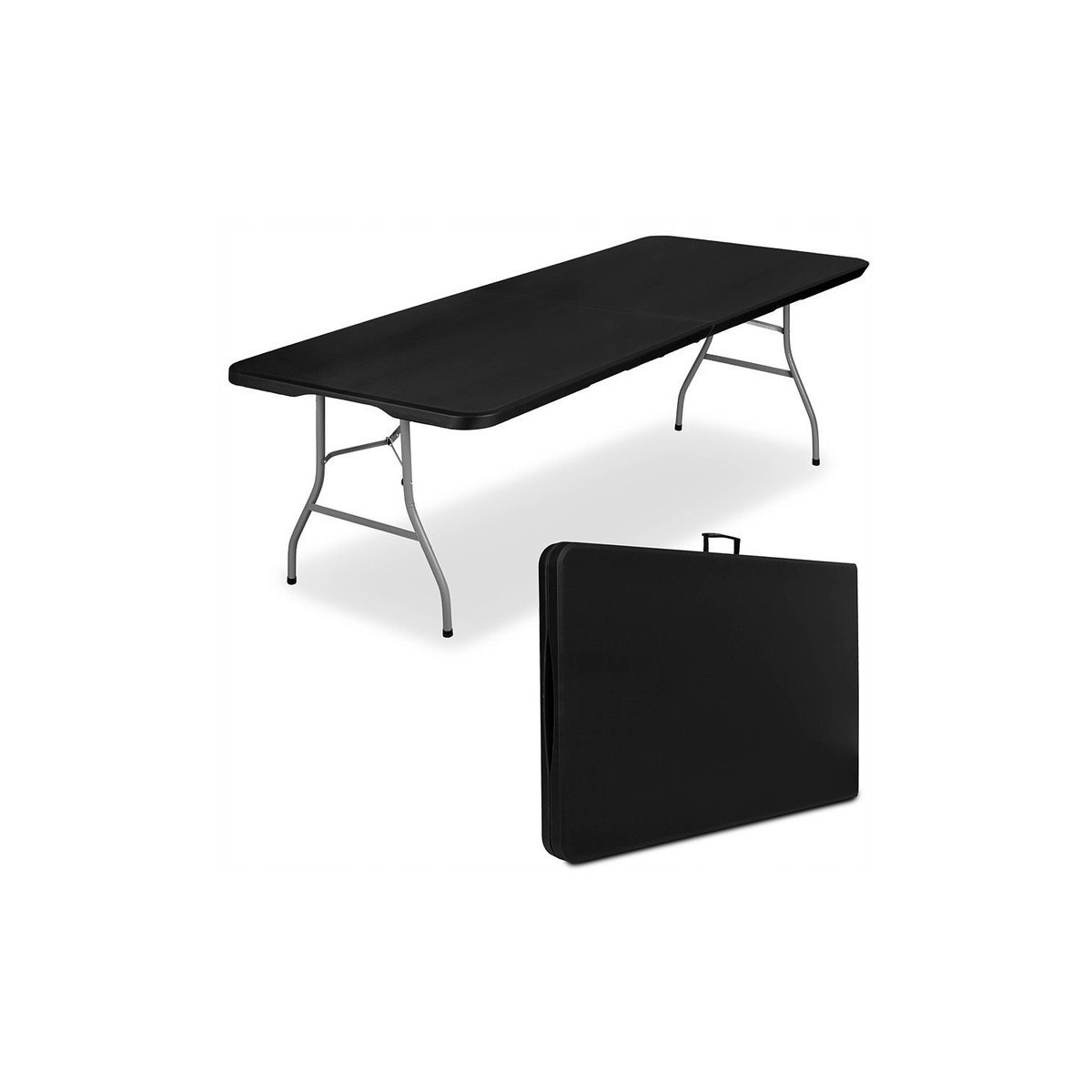 Stil de catering de culoare neagră 240 240 x 75 x 75 cm