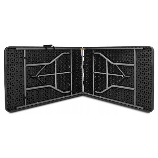 Masa de catering pliabilă de culoare neagră 180 x 74 x 73,5 cm