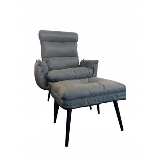 Scaun de calitate pentru sufragerie, de culoare gri închis.