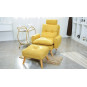 Fotoliu mare în living de culoare galbenă