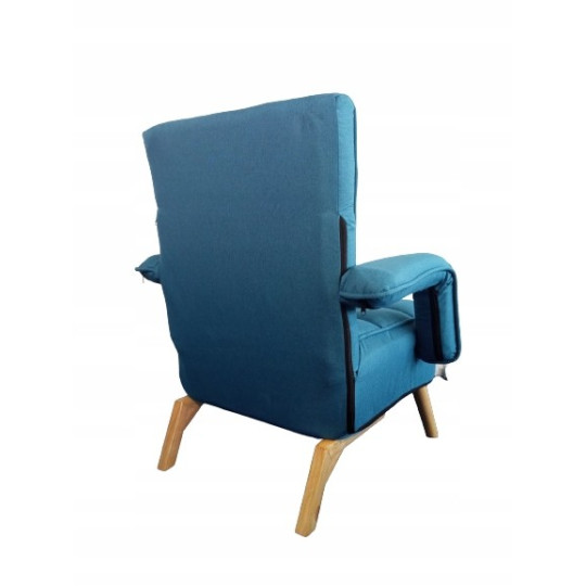 Fotoliu cu spătar înalt, căptușită, de culoare galbenă