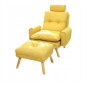 Scaun tapitat pentru sufragerie de culoare galbenă