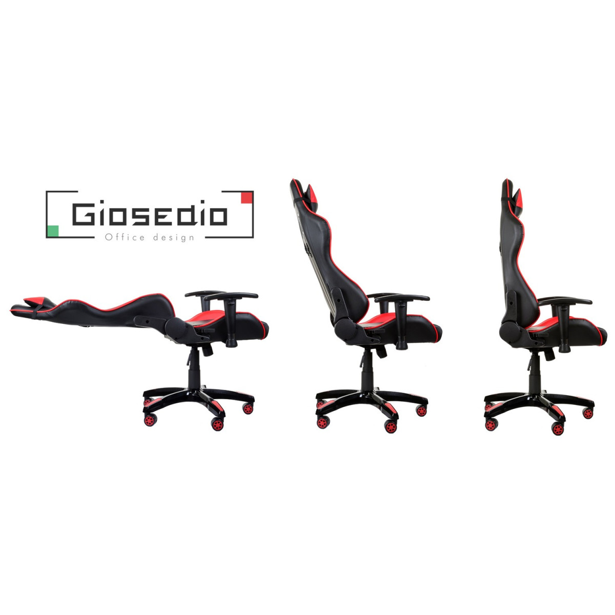 Scaun de jocuri de marcă de culoare roșie