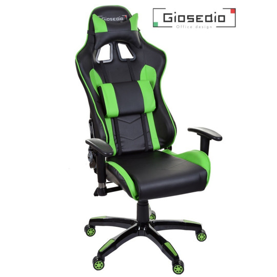 Scaune de gaming verzi cu suport reglabil pentru spate