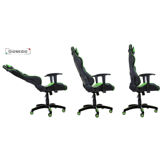 Scaune de gaming verzi cu suport reglabil pentru spate