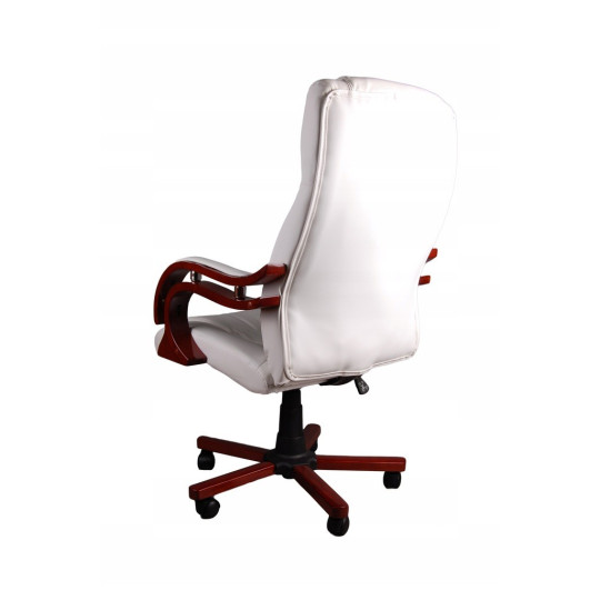 Scaun de birou cu funcție de masaj de culoare albă