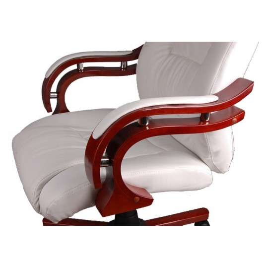 Scaun de birou cu funcție de masaj de culoare albă