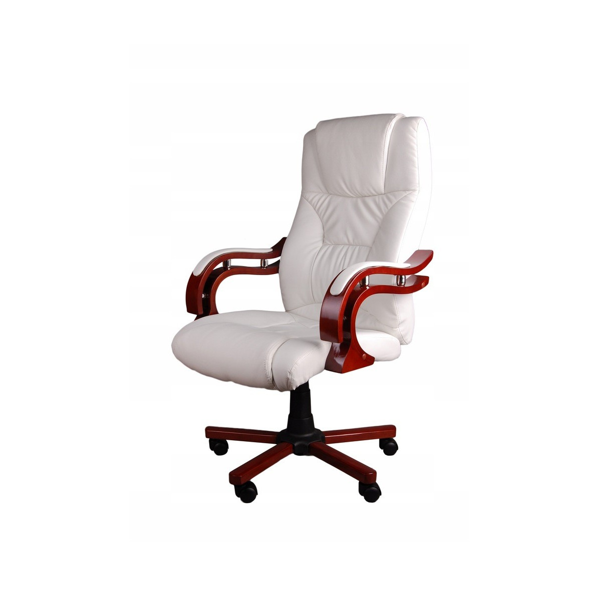 Scaun de birou cu funcție de masaj de culoare albă