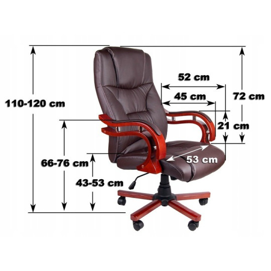 Masajul scaun de birou de culoare maro