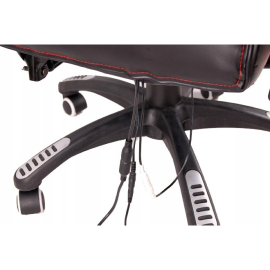 Scaun de birou negru cu funcție de masaj