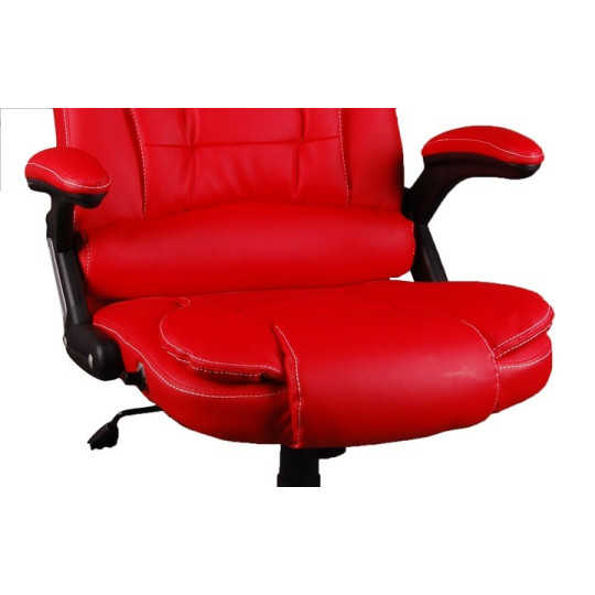 Scaun de birou de masaj ajustabil, de culoare roșie