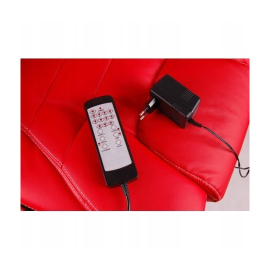 Scaun de birou de masaj ajustabil, de culoare roșie