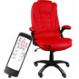 Scaun de birou de masaj ajustabil, de culoare roșie