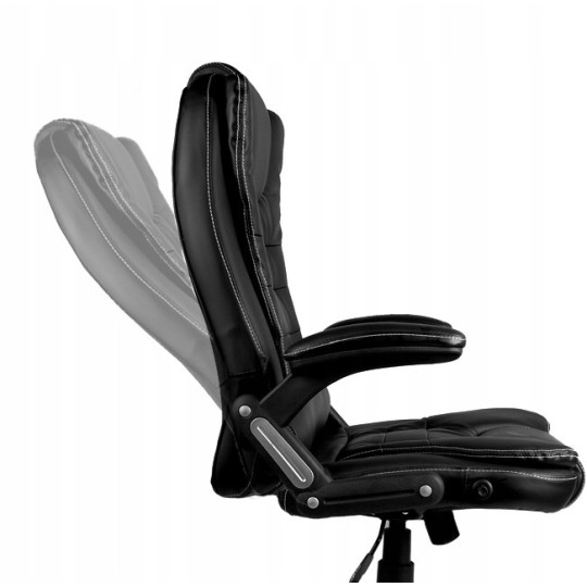 Scaun de birou modern, de culoare albă, cu funcție de masaj