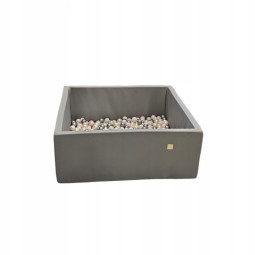 Piscină uscată ieftină cu bile de culoare gri 130x130 cm