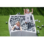Piscină uscată pentru copii, cu formă de cub 130x130 cm + 600 de bile
