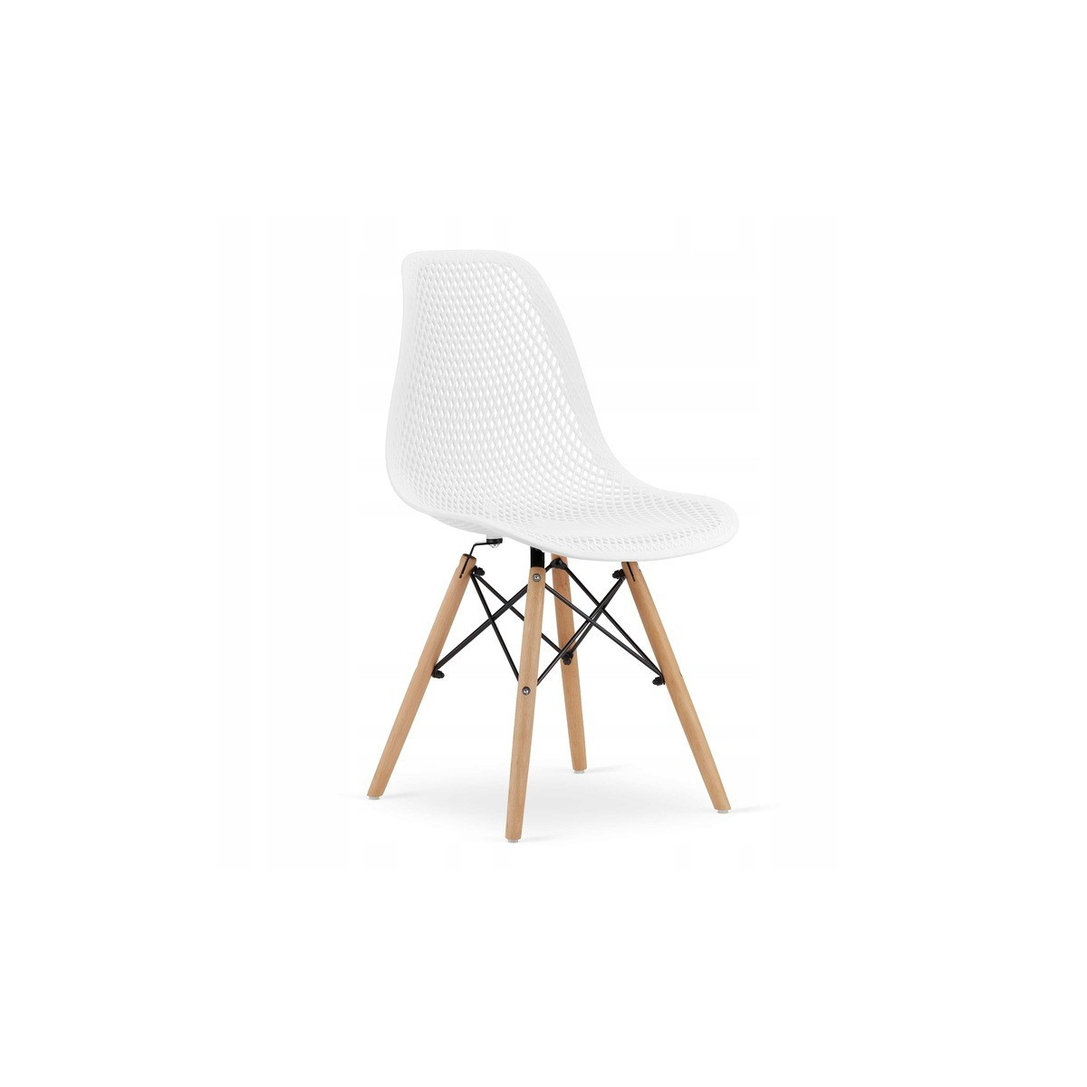 Scaunele scandinave tip plasă pentru dining de culoare albă