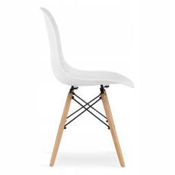 Scaunele scandinave tip plasă pentru dining de culoare albă
