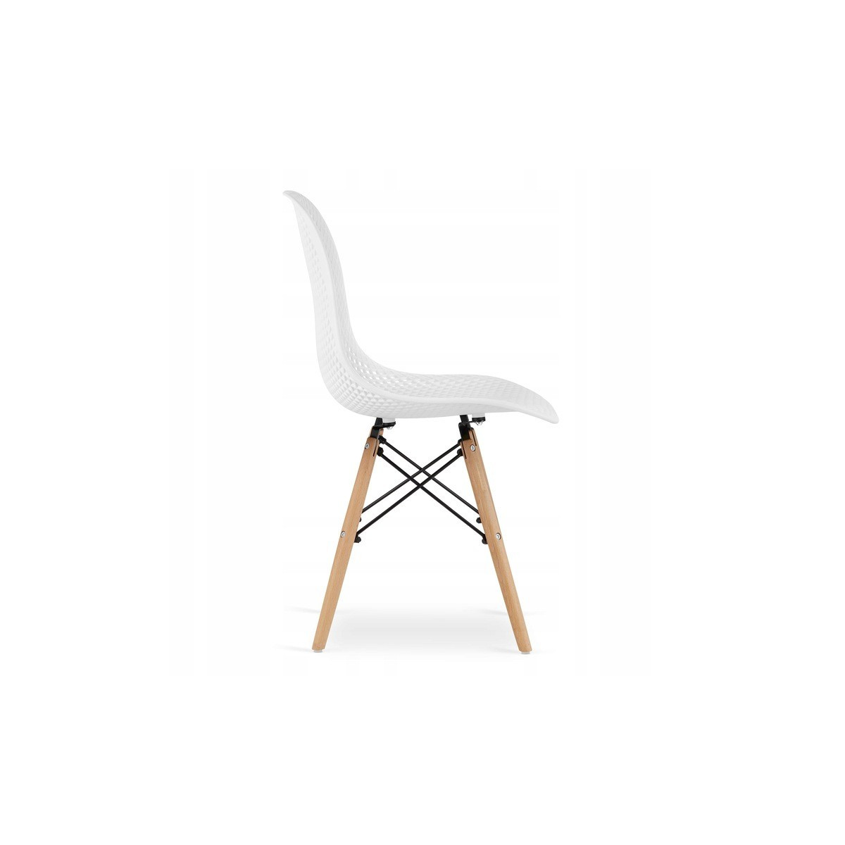 Scaunele scandinave tip plasă pentru dining de culoare albă