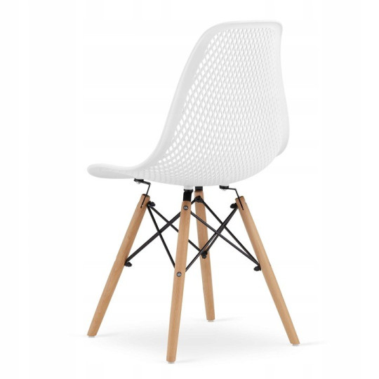 Scaunele scandinave tip plasă pentru dining de culoare albă