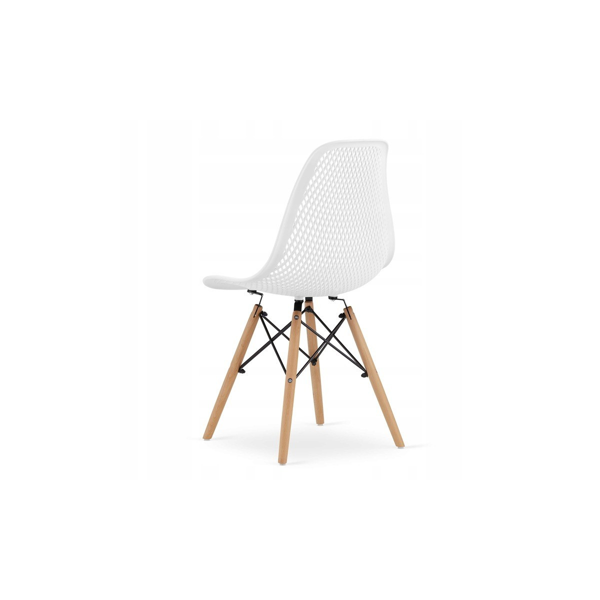 Scaunele scandinave tip plasă pentru dining de culoare albă